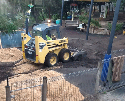 Image of the play yard renovations for the UYCH Children's Centre