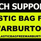 plastic bag free Warburton sign