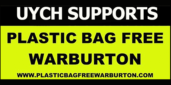 plastic bag free Warburton sign