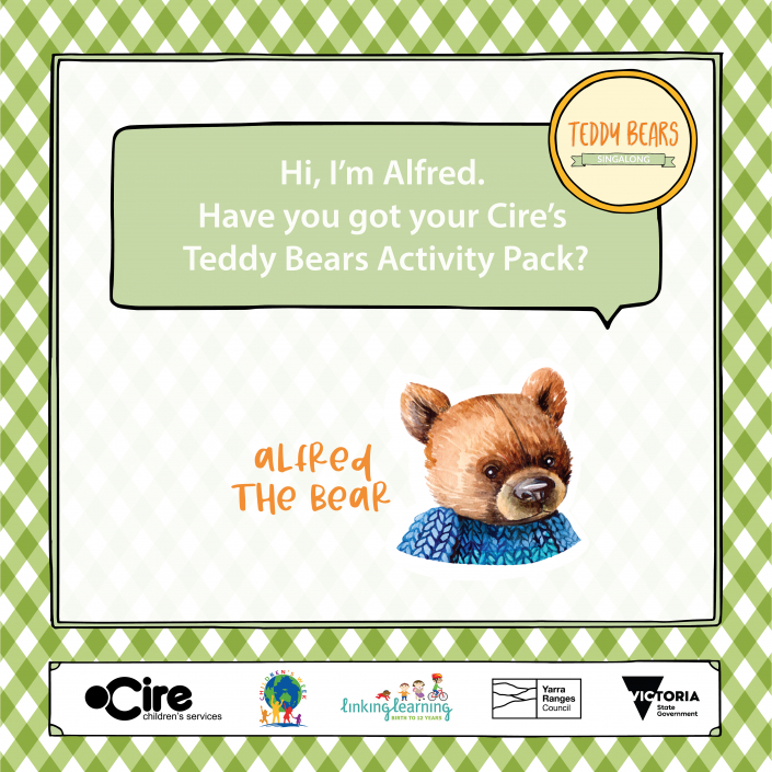 Teddy Bears Sing-A-Long Alfred the bear tile 1080px x 1080px
